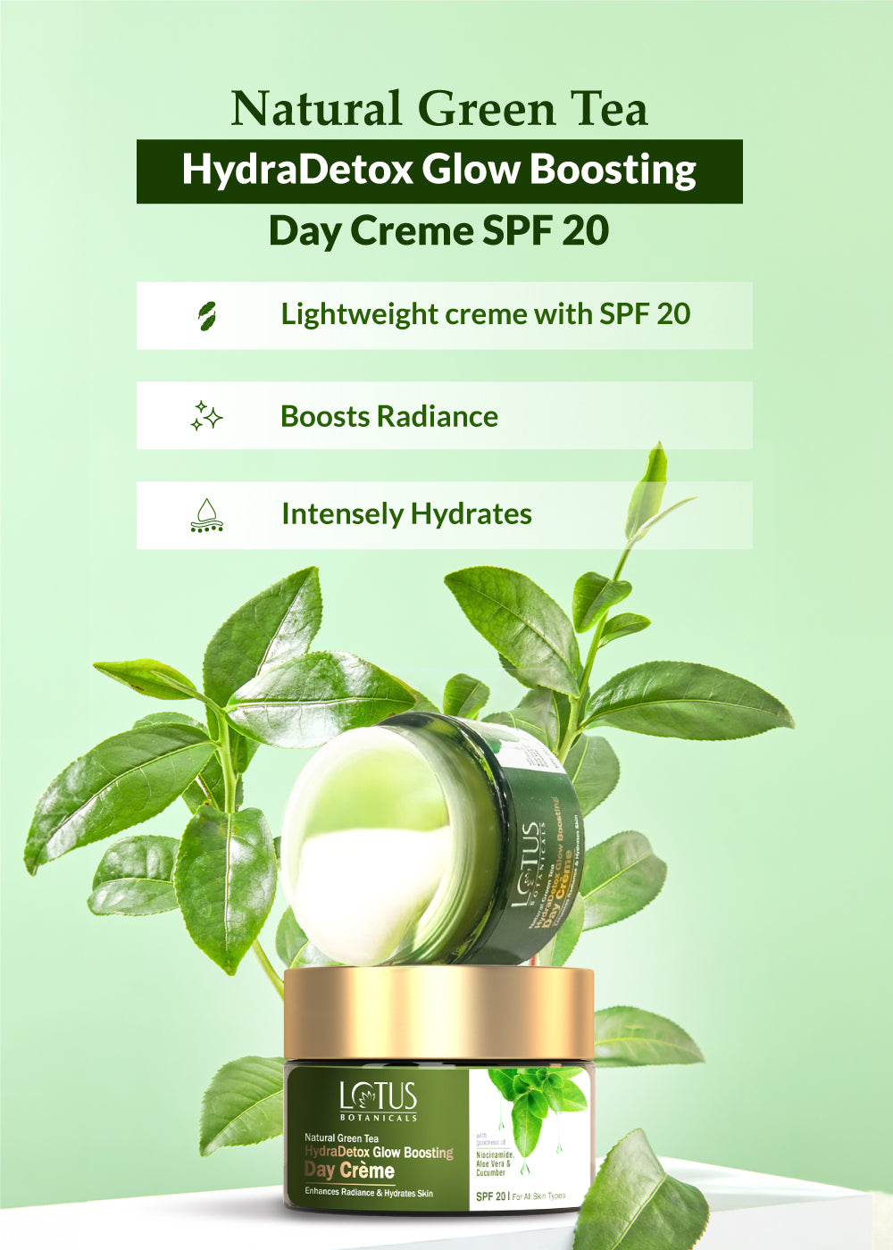 Natural Green Tea HydraDetox Glow Boosting Day Crème SPF 20