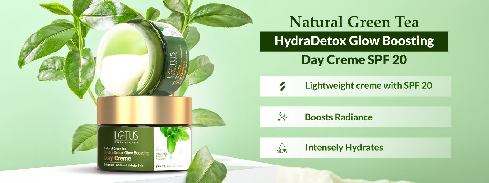 Natural Green Tea HydraDetox Glow Boosting Day Crème SPF 20