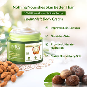 100% Pure Almond & Shea Butter HydraMelt Body Cream