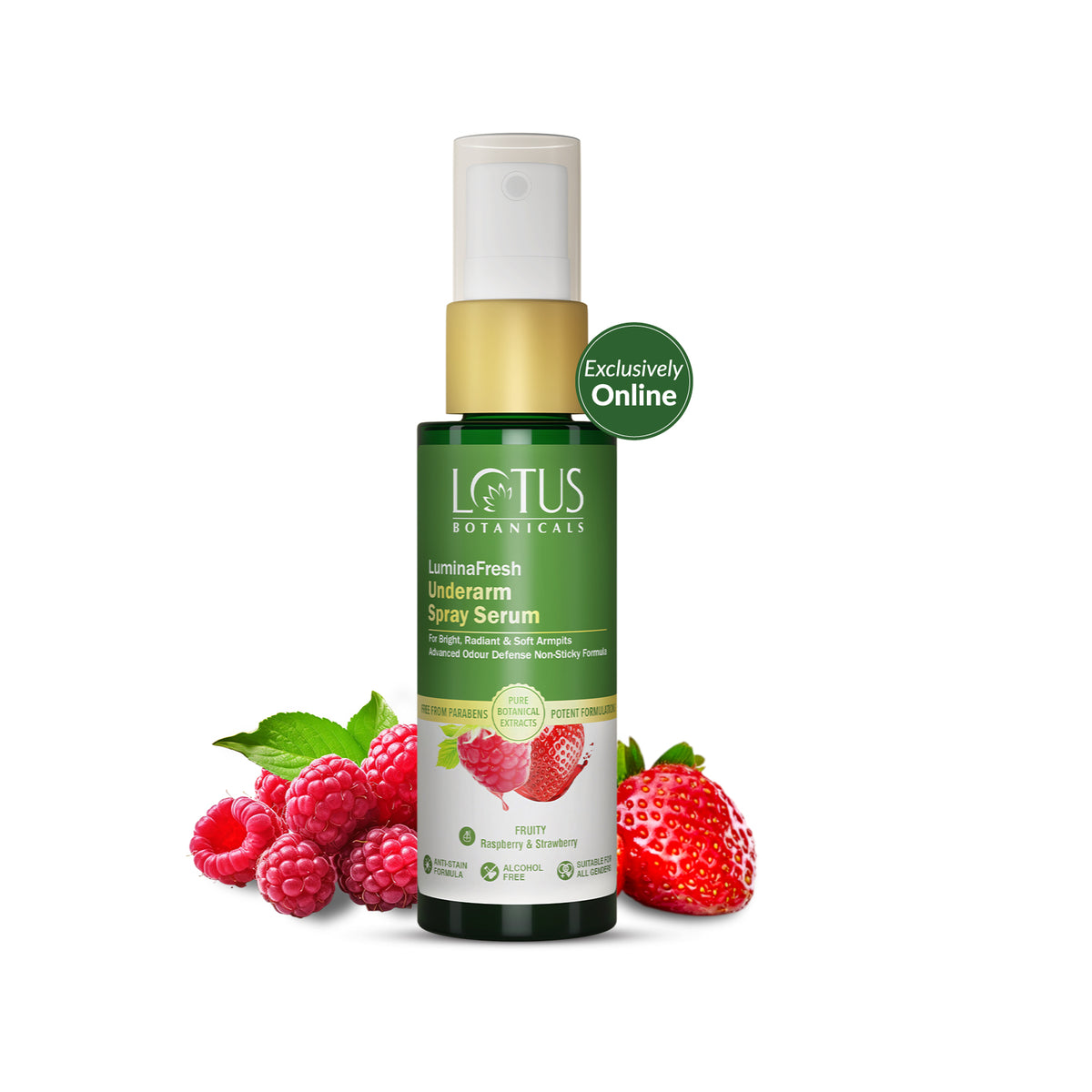 LuminaFresh Underarm Spray Serum with Raspberry and Strawberry