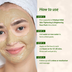 Multani Mitti, Turmeric & Orange Peel Skin Tightening & Brightening Face Pack