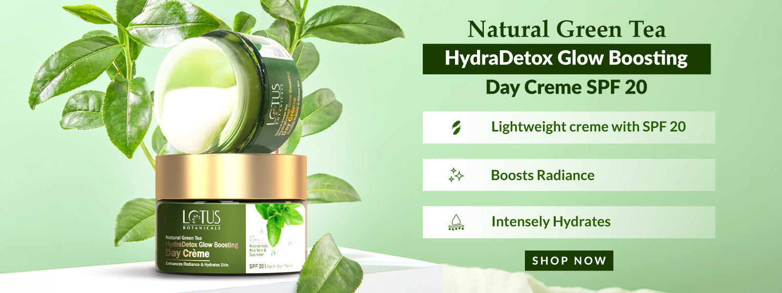 Natural Green Tea HydraDetox Glow Boosting Day Crème SPF 20