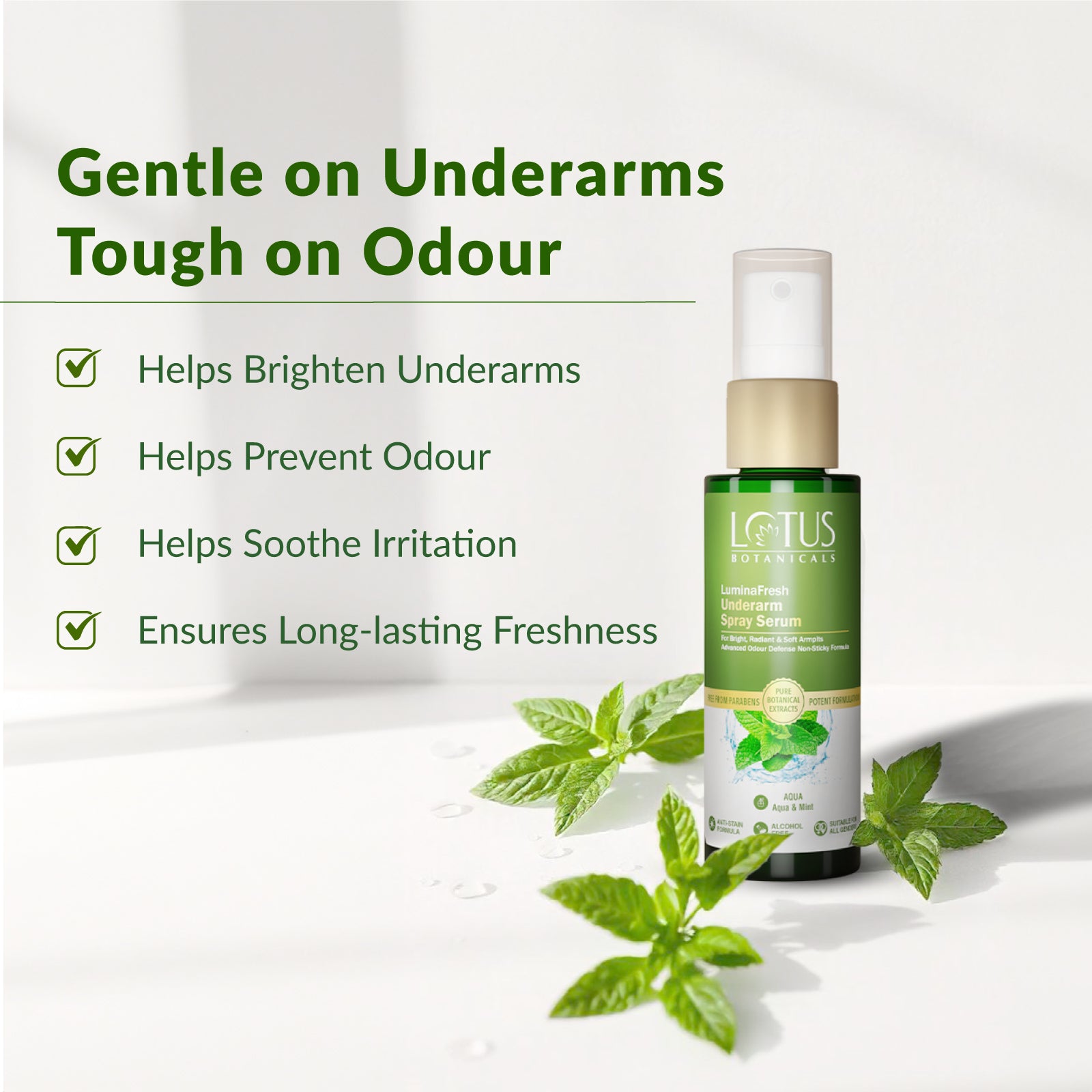 LuminaFresh Underarm Spray Serum with Aqua and Mint